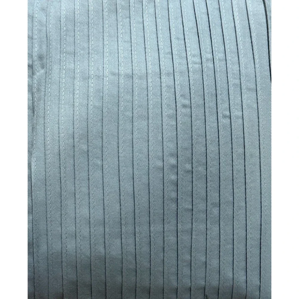 Raymond Waites Euro Sham Square Pillowcase Blue Pleat 100% Cotton 300 Thread NWT